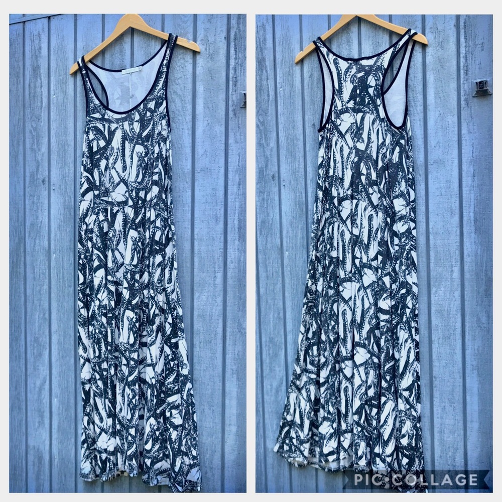 Mink Pink feather print maxi dress